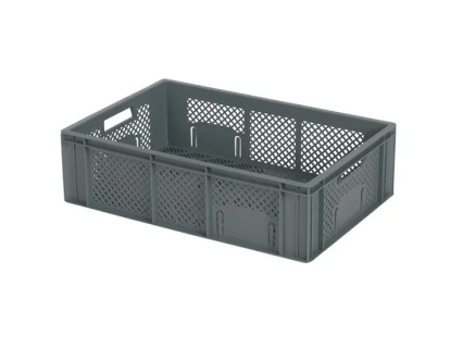 Bac gerbable 600x400xH171mm perf. gris