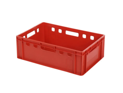 Stapelbehälter 600x400xH200mm E2 geschl. rot
