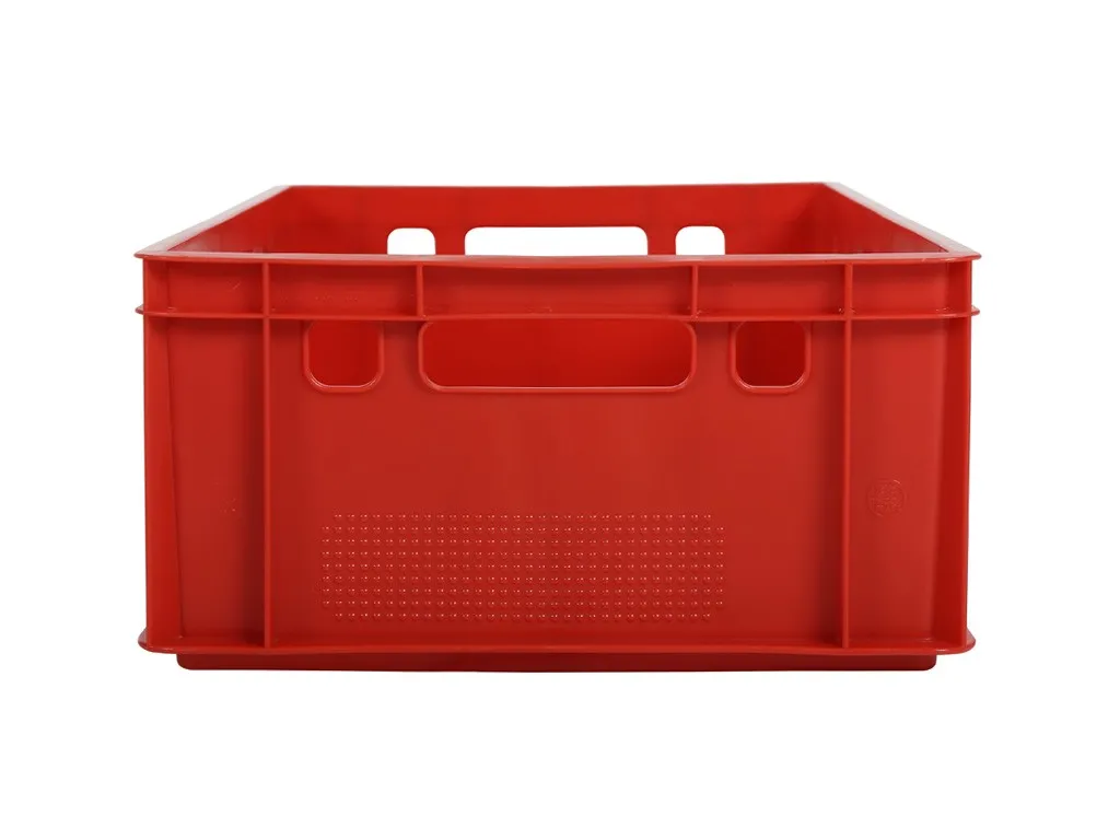 Stapelbehälter E2 Kisten - Rot - Euronorm - 600 x 400 x H 200 mm (glatter  Boden) - Transoplastshop