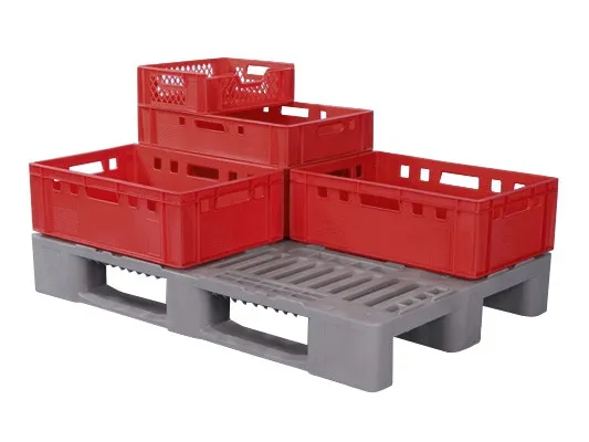 Stapelbehälter E2 Kisten - Rot - Euronorm - 600 x 400 x H 200 mm (glatter  Boden) - Transoplastshop