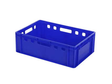 Stapelbak 600x400xH200mm E2 gesl. blauw ral5002