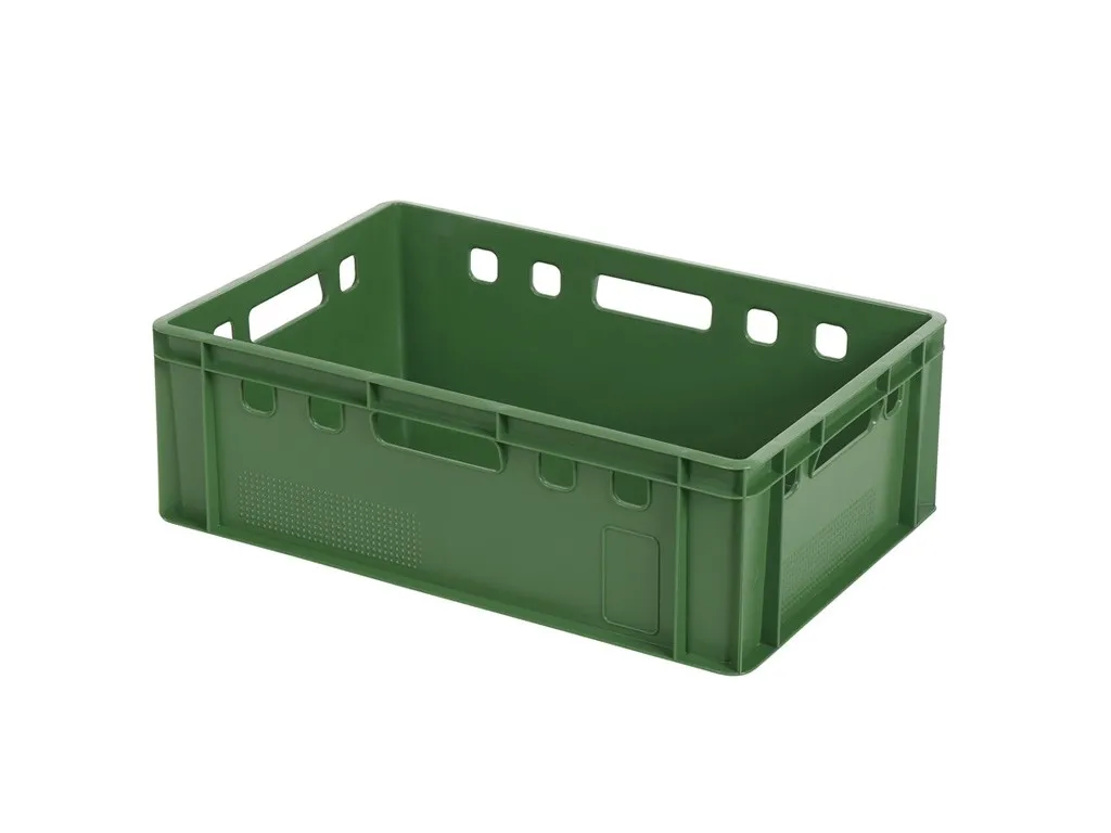 Stapelbehälter E2 Kisten - Grün - Euronorm - 600 x 400 x H 200 mm (glatter Boden)