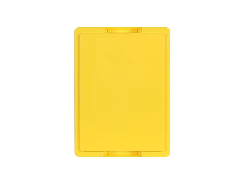 SOLID LINE Stapelbehälter mit Deckel - 400 x 300 x H 133 mm (glatter Boden) - Gelb - 3