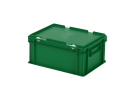Dekselbak - 400 x 300 x H 190 mm - gladde bodem - groen