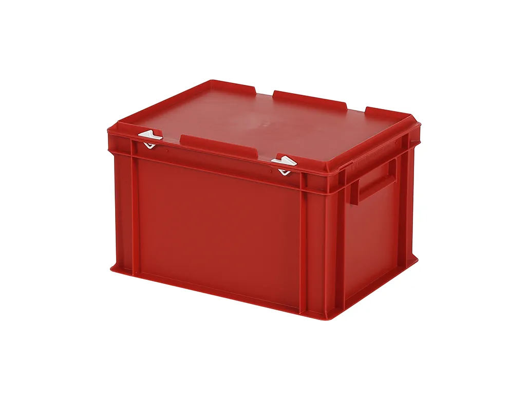 Stapelbehälter mit Deckel - 400x300xH250mm - Rot