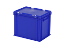 Deckelbeh&auml;lter - 400 x 300 x H 335 mm - verst&auml;rkter Boden - blau