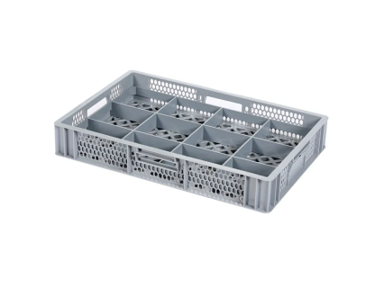 Gl&auml;serkiste BASIC - 600 x 400 x H 99 mm f&uuml;r 12 Gl&auml;ser - max. Glash&ouml;he 72 mm - max. &Oslash; 116 mm &nbsp;