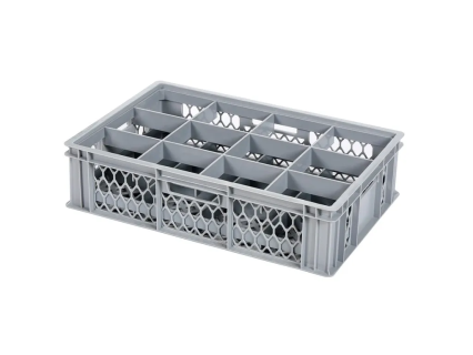 Gl&auml;serkiste BASIC - 600 x 400 x H 154 mm f&uuml;r 12 Gl&auml;ser - max. H&ouml;he 125 mm - max. &Oslash; 116 mm