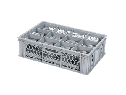 Gl&auml;serkiste BASIC - 600 x 400 x H 171 mm f&uuml;r 12 Gl&auml;ser - max. Glash&ouml;he 143 mm - max. &Oslash; 116 mm