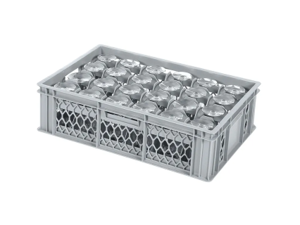 Gl&auml;serkiste BASIC - 600 x 400 x H 171 mm f&uuml;r 24 Gl&auml;ser - max. H&ouml;he 143 mm - max. &Oslash; 85 mm