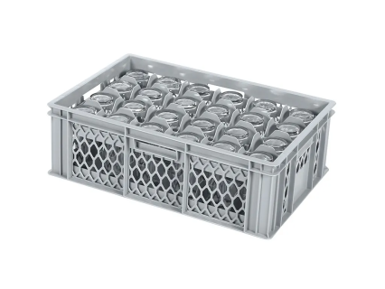 Gl&auml;serkiste BASIC - 600 x 400 x H 198 mm f&uuml;r 24 Gl&auml;ser - max. Glash&ouml;he 169 mm - max. &Oslash; 85 mm