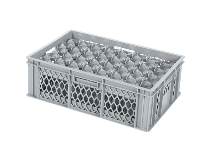 Gl&auml;serkiste BASIC - 600 x 400 x H 198 mm f&uuml;r 40 Gl&auml;ser - max. Glash&ouml;he 169 mm - max. &Oslash; 65 mm