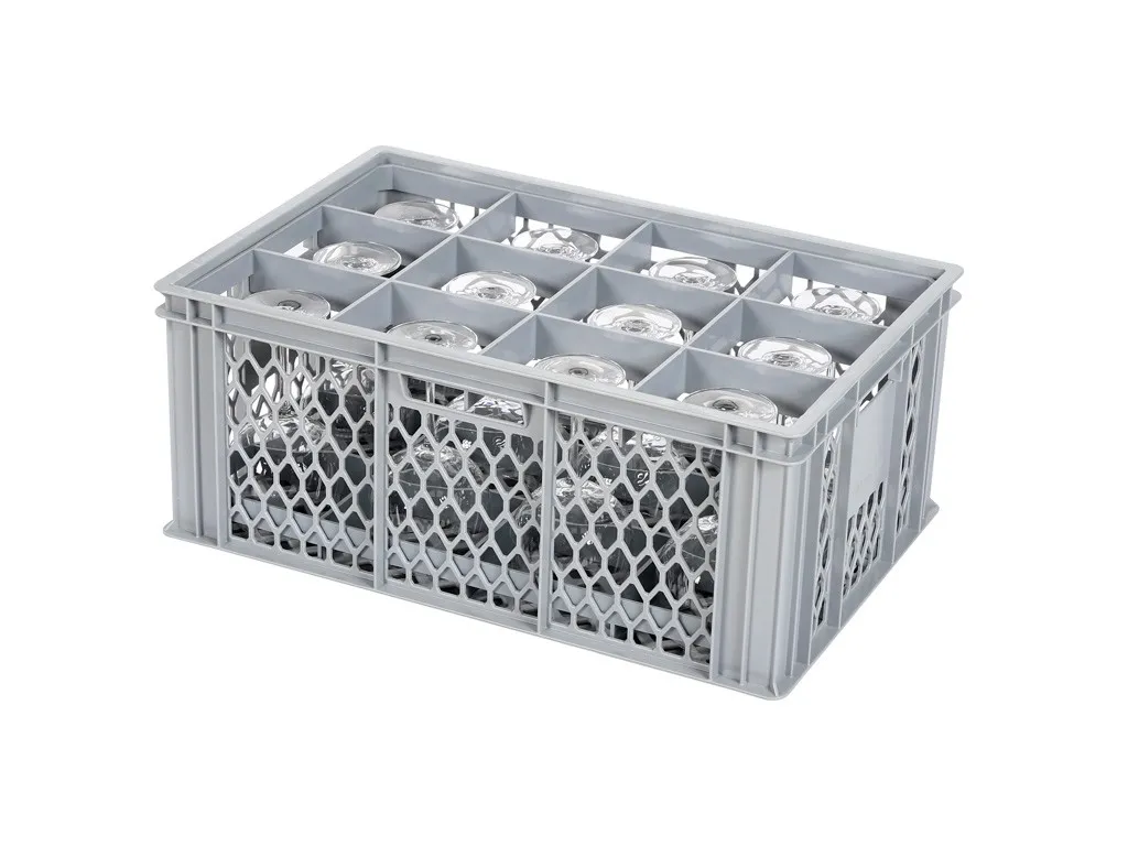 Glass crate BASIC - 600 x 400 x H 250 mm for 12 glasses - max. height 222 mm - max. Ø 116 mm