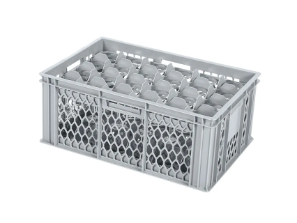 Casier &agrave; verres BASIC - 600 x 400 x H 250 mm pour 24 verres - ht. de verre max. 222mm - &Oslash; max. 85mm