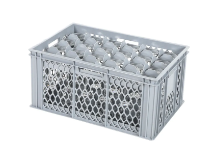 Casier &agrave; verres BASIC - 600 x 400 x H 280 mm pour 24 verres - ht. de verre max. 255mm - &Oslash; max. 85mm